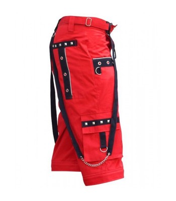 Men Gothic Red Shorts